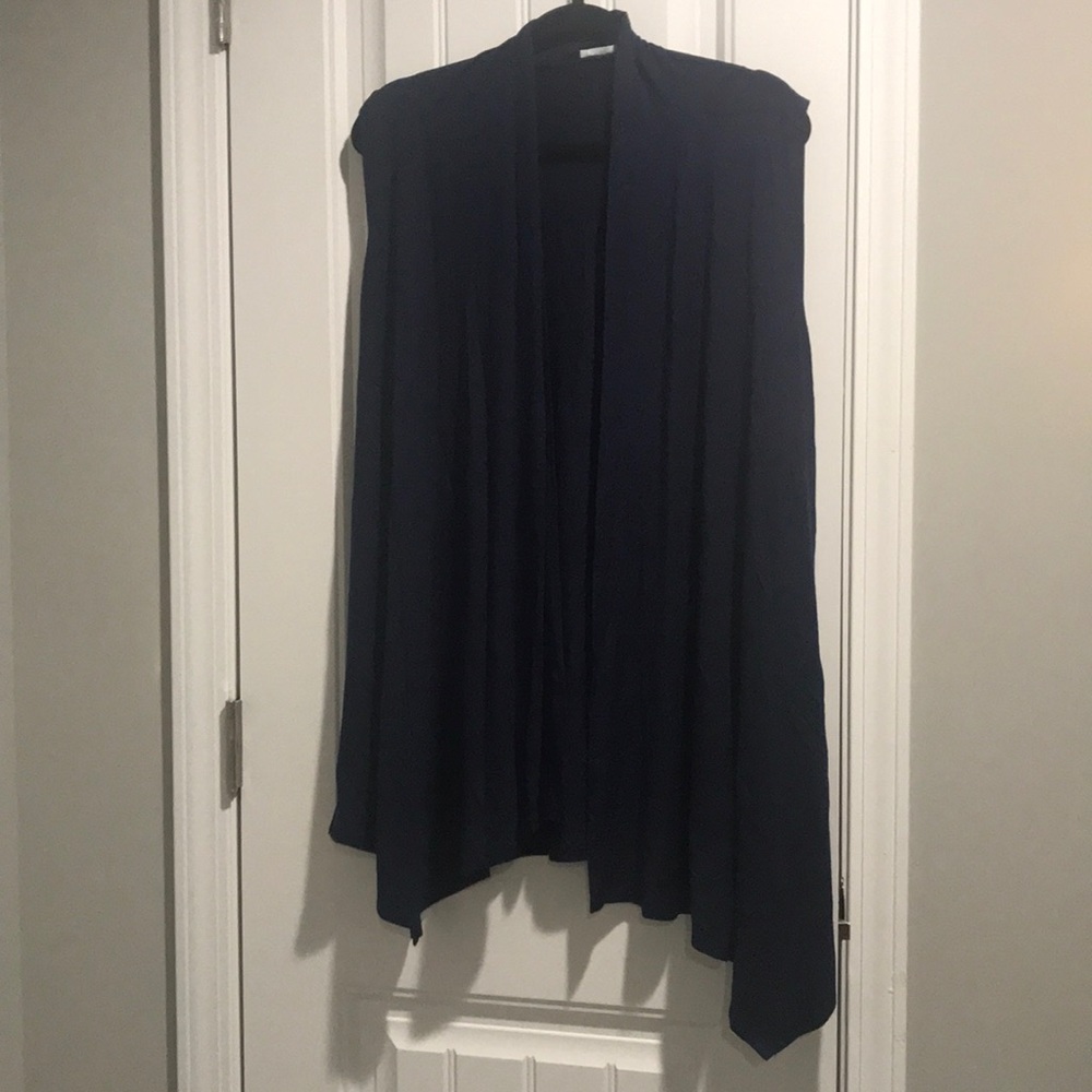 navy cardigan